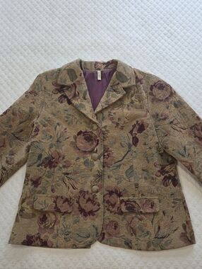 By JJ Rose Tapestry Blazer Jacket Size Large Grandmacore